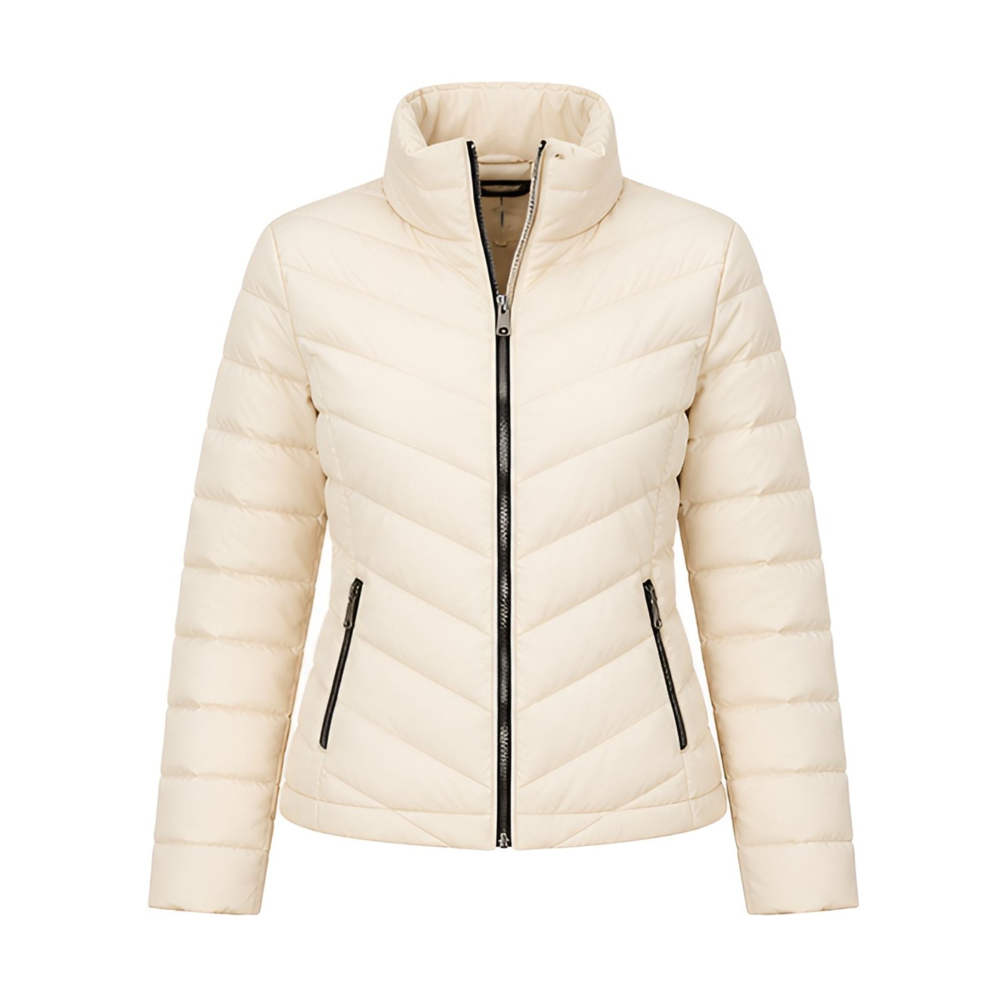 Damen Steppjacke mit Stehkragen und seitlichen Reißverschlusstaschen