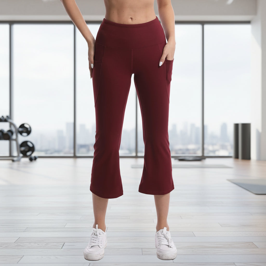 Leggings mit hohem Bund, Taschen und Stretchanteil – Atmungsaktive, weiche Sporthose