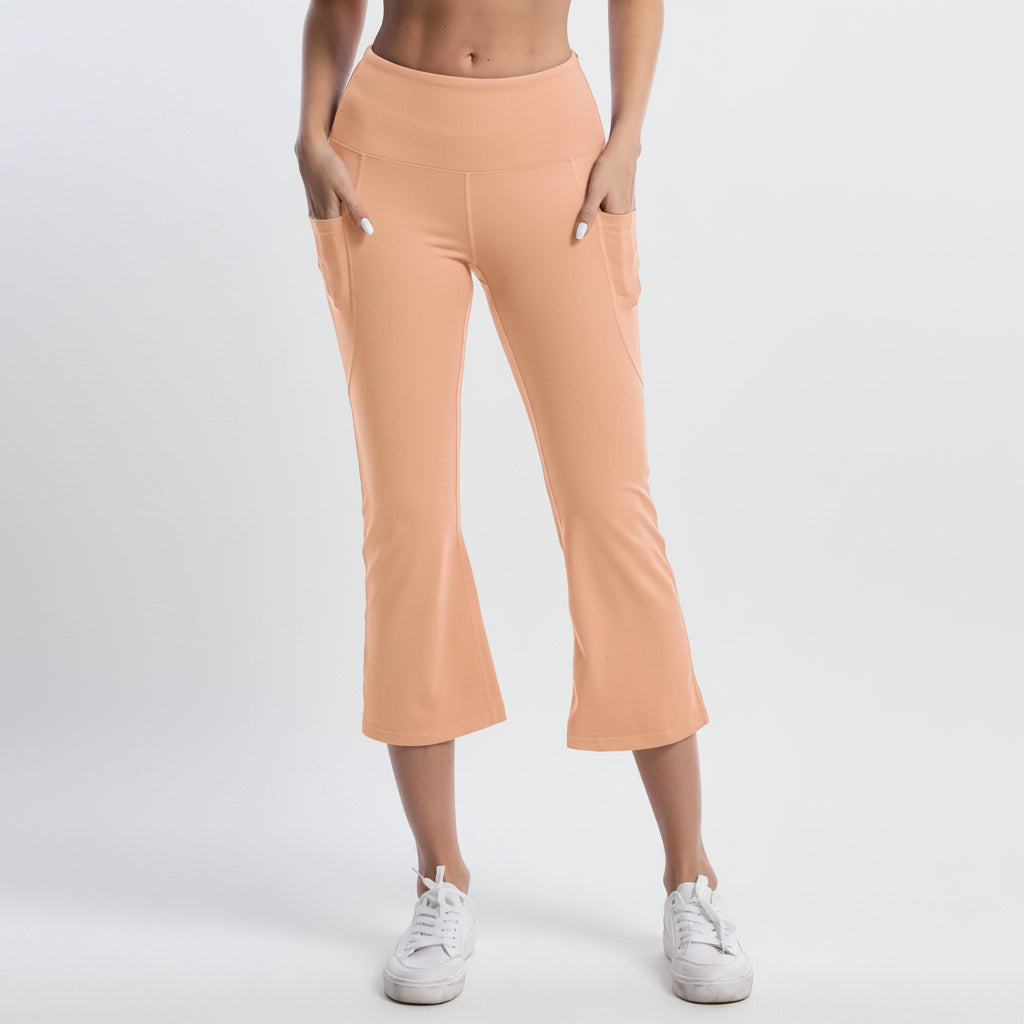 Leggings mit hohem Bund, Taschen und Stretchanteil – Atmungsaktive, weiche Sporthose